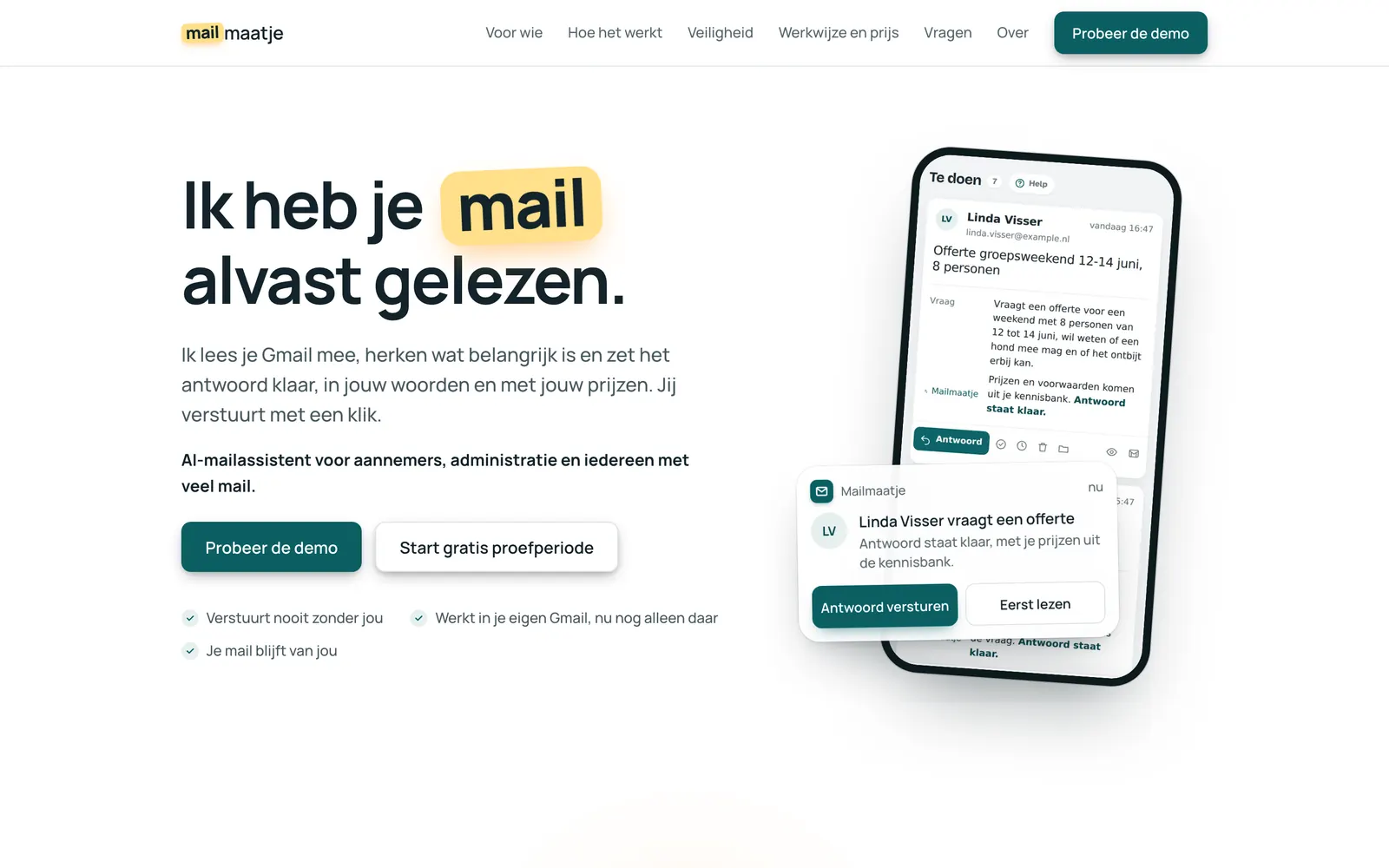 Schermafbeelding van Mailmaatje